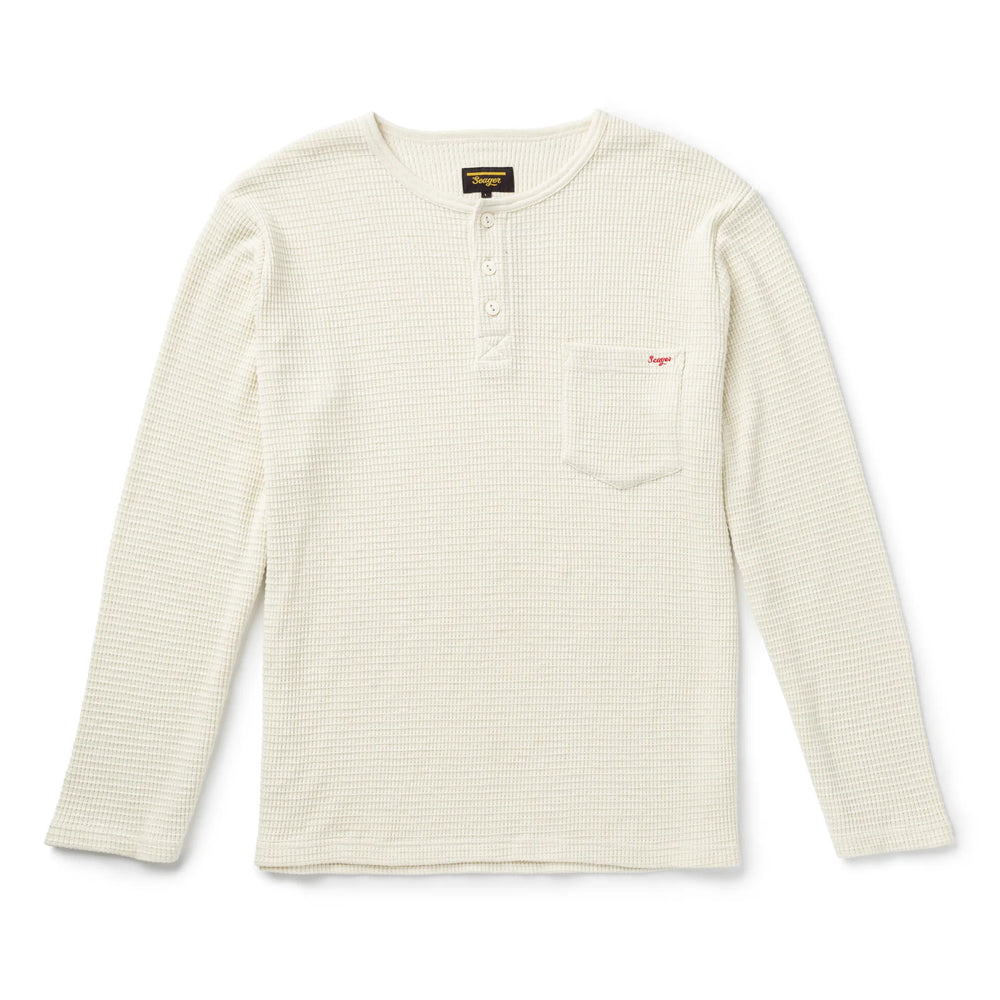 SEAGER 'Sawpit Henley' LS Thermal - 'Vintage White'