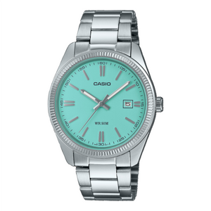 
                  
                    Load image into Gallery viewer, Casio MTP1302D-2A2 - &amp;#39;Silver / Tiffany Blue&amp;#39;
                  
                