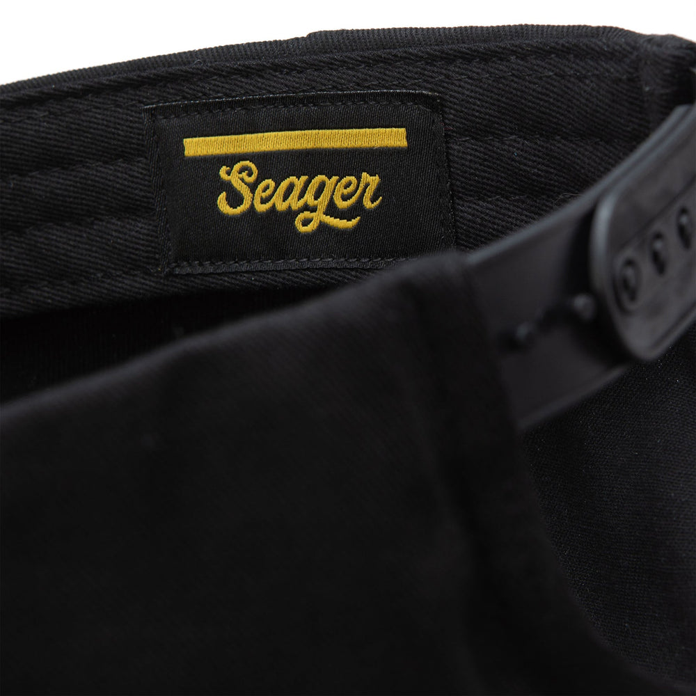 
                  
                    Load image into Gallery viewer, SEAGER &amp;#39;Brand Logo&amp;#39; Snapback - &amp;#39;Black&amp;#39;
                  
                