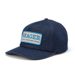 
                  
                    Load image into Gallery viewer, SEAGER &amp;#39;Farrier&amp;#39; Denim Snapback - &amp;#39;Dark Blue&amp;#39;
                  
                