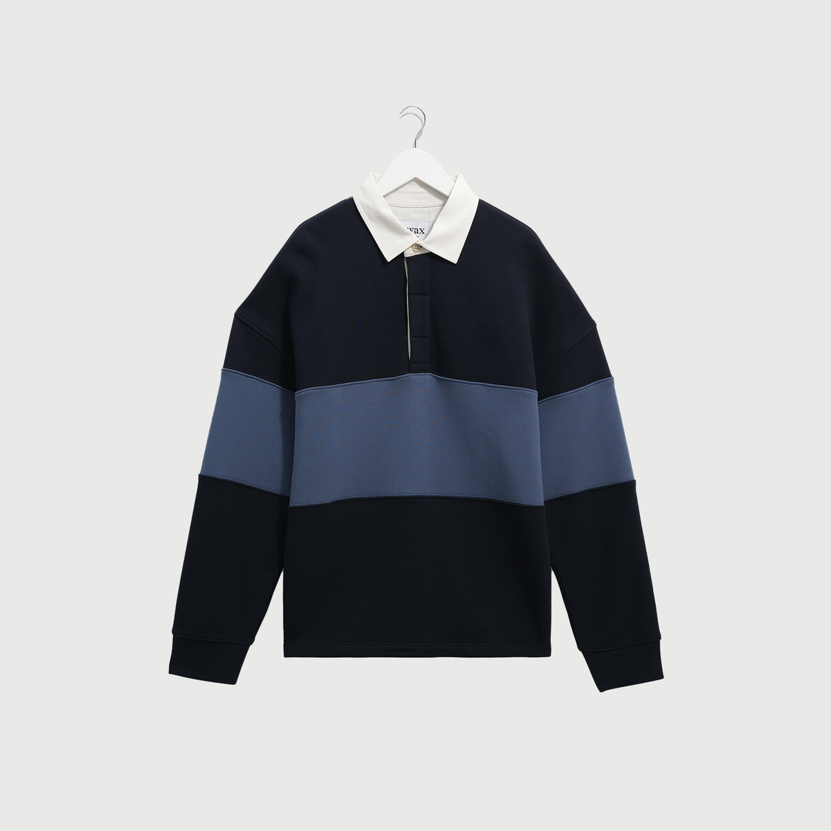 Wax London Panelled Loopback Rowhill Rugby Shirt - 'Navy/Blue' – FORTS