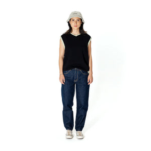 
                  
                    Load image into Gallery viewer, TAIKAN Knitted Sweater Vest - &amp;#39;Black / Cream&amp;#39;
                  
                