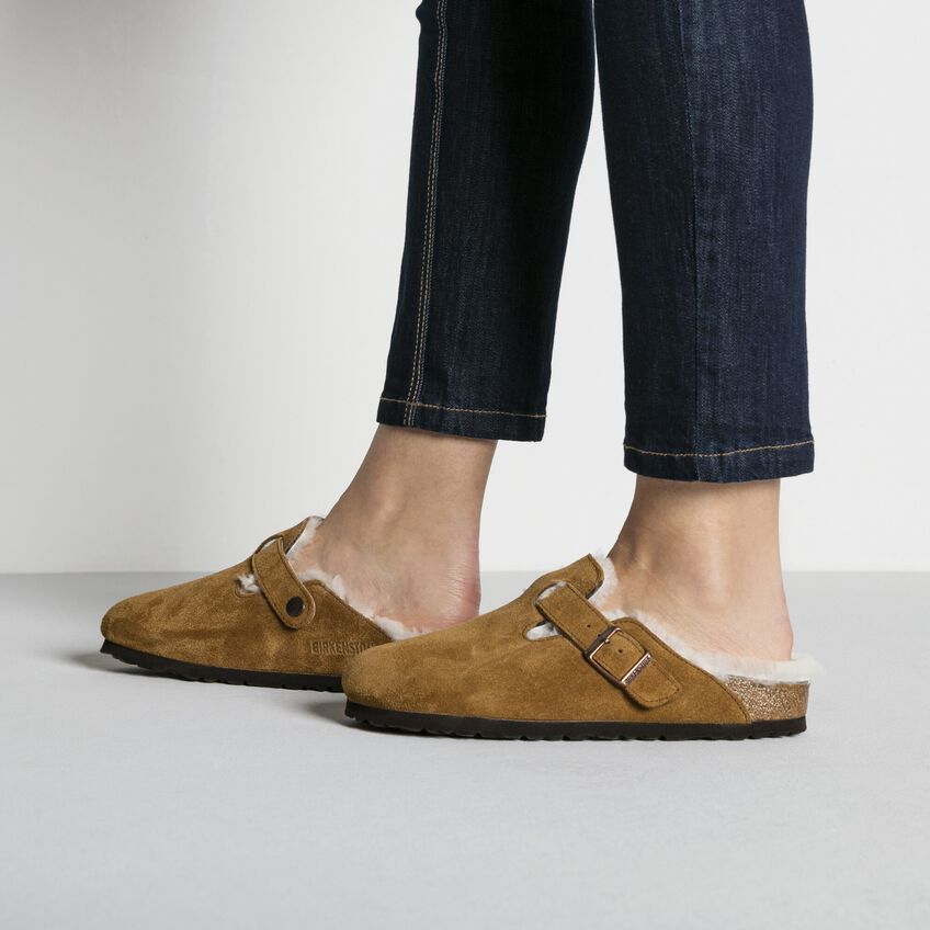 
                  
                    Load image into Gallery viewer, Birkenstock Boston Shearling Suede Leather - &amp;#39;Mink&amp;#39;
                  
                