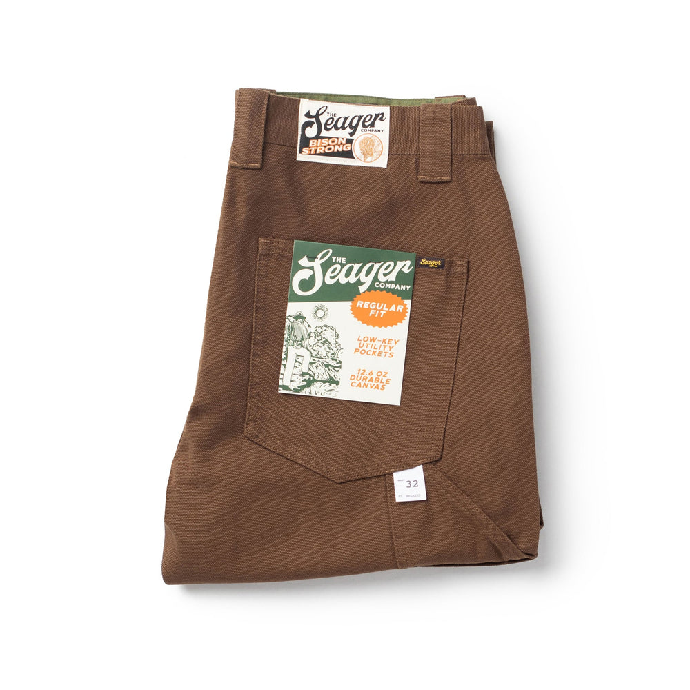 SEAGER 'Bison Canvas Pant' Regular Fit - 'Tobacco'