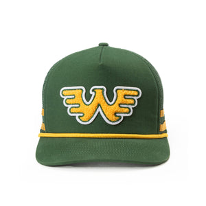 
                  
                    Load image into Gallery viewer, SEAGER x Waylon Jennings &amp;#39;Flying W&amp;#39; Snapback - &amp;#39;Green&amp;#39;
                  
                