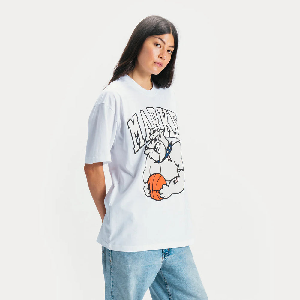 
                  
                    Load image into Gallery viewer, Market &amp;#39;Bulldogs&amp;#39; T-Shirt - &amp;#39;White&amp;#39;
                  
                