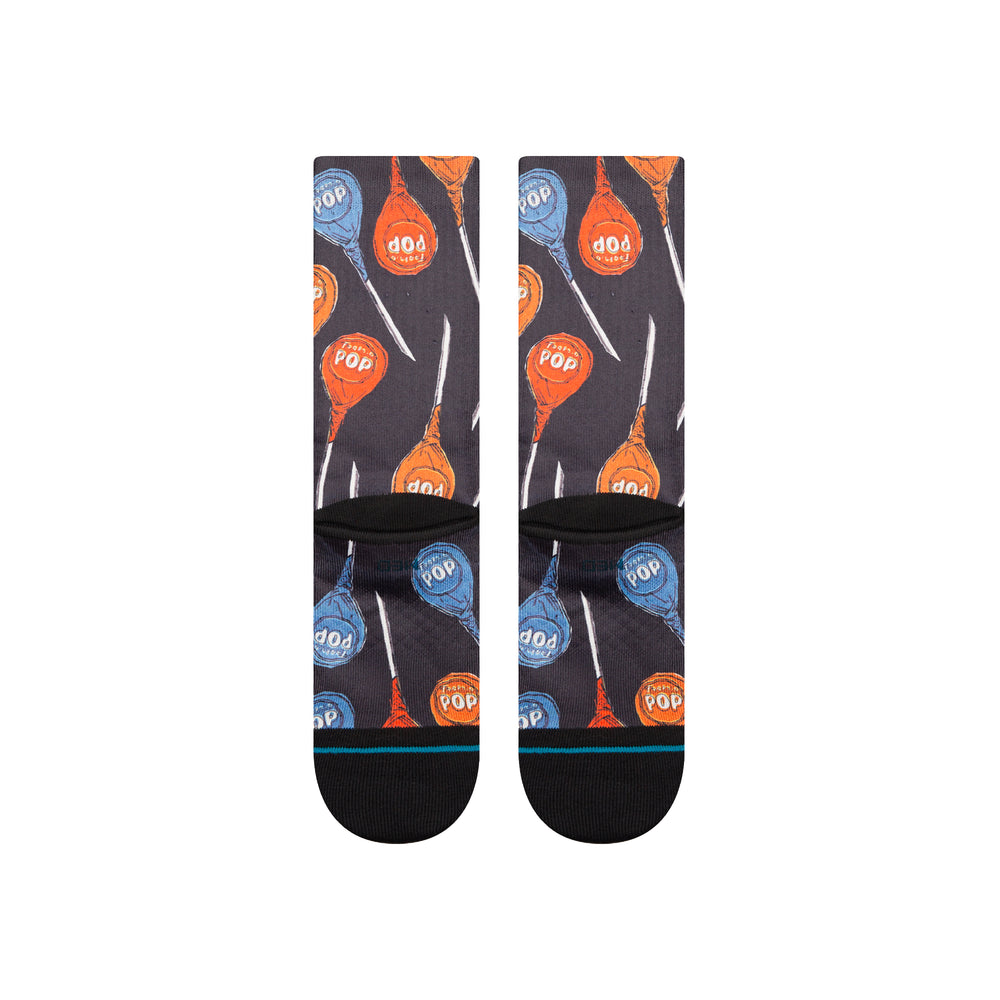 
                  
                    Load image into Gallery viewer, Tootsie x Stance &amp;#39;Tootsie Pop&amp;#39; Poly Crew Socks - &amp;#39;Black&amp;#39;
                  
                