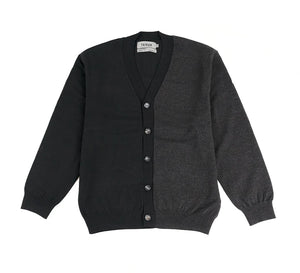 
                  
                    Load image into Gallery viewer, TAIKAN Color Blocked Cardigan - &amp;#39;Black / Charcoal&amp;#39;
                  
                