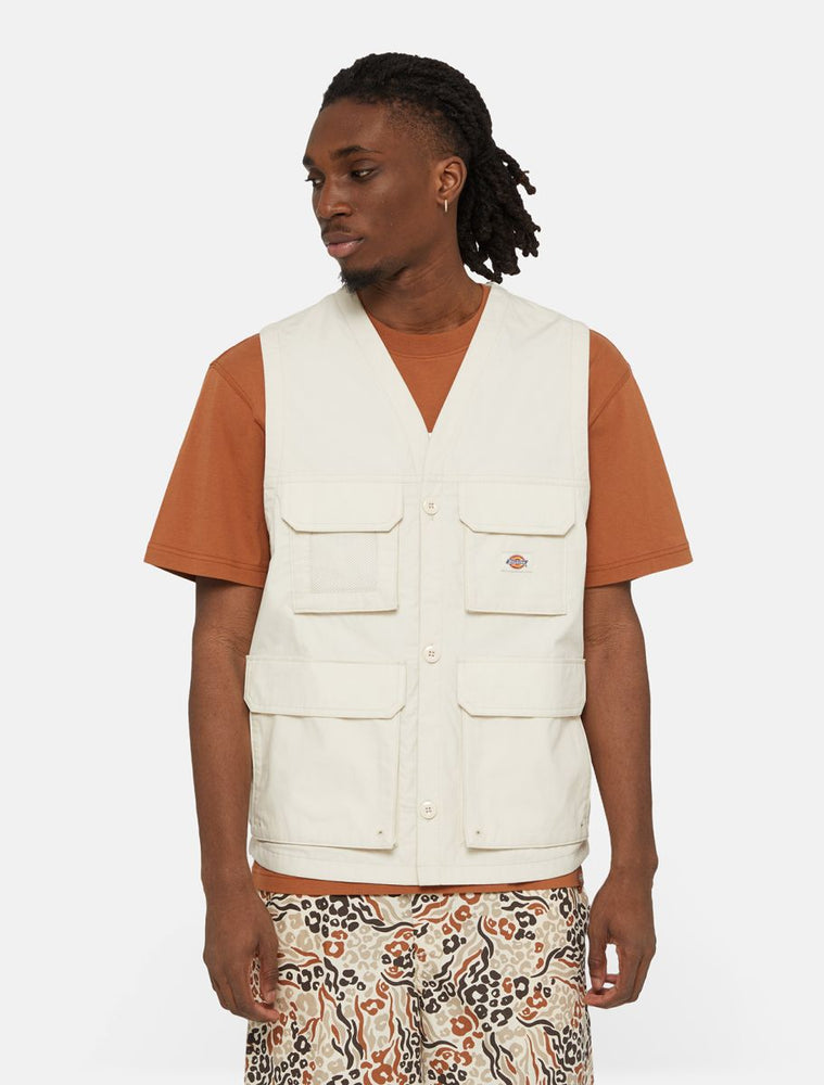 
                  
                    Load image into Gallery viewer, Dickies Lined Fishing Vest - &amp;#39;Whitecap Grey&amp;#39;
                  
                