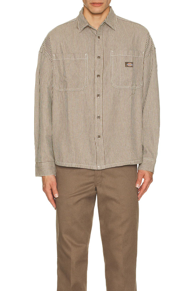 
                  
                    Load image into Gallery viewer, Dickies Hickory Shirt - &amp;#39;Mushroom&amp;#39;
                  
                