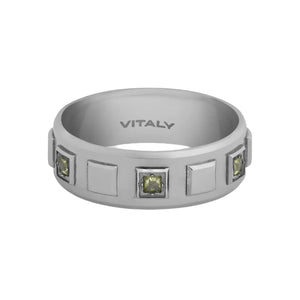 
                  
                    Load image into Gallery viewer, Vitaly &amp;#39;Data&amp;#39; Ring - &amp;#39;Silver / Green&amp;#39;
                  
                