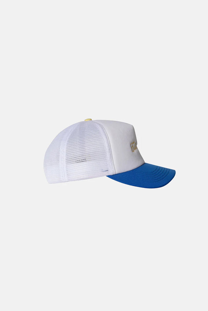 
                  
                    Load image into Gallery viewer, Elwood &amp;#39;Script&amp;#39; Trucker Hat - &amp;#39;Blue&amp;#39;
                  
                