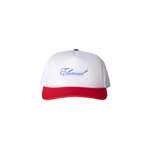 
                  
                    Load image into Gallery viewer, Elwood &amp;#39;Script&amp;#39; Trucker Hat - &amp;#39;Red&amp;#39;
                  
                