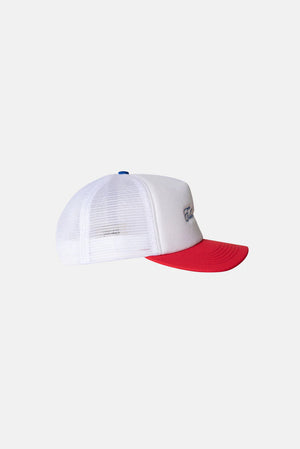 
                  
                    Load image into Gallery viewer, Elwood &amp;#39;Script&amp;#39; Trucker Hat - &amp;#39;Red&amp;#39;
                  
                