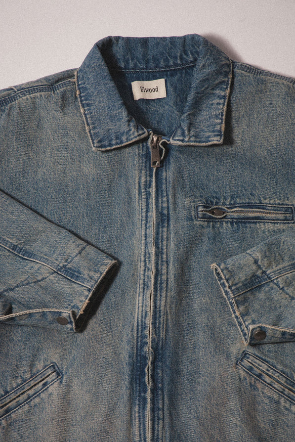 
                  
                    Load image into Gallery viewer, Elwood Petrol Jacket &amp;#39;Dirty Wash&amp;#39;
                  
                