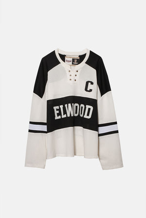 
                  
                    Load image into Gallery viewer, Elwood Hockey Jersey - &amp;#39;IVORY/BLACK&amp;#39;
                  
                