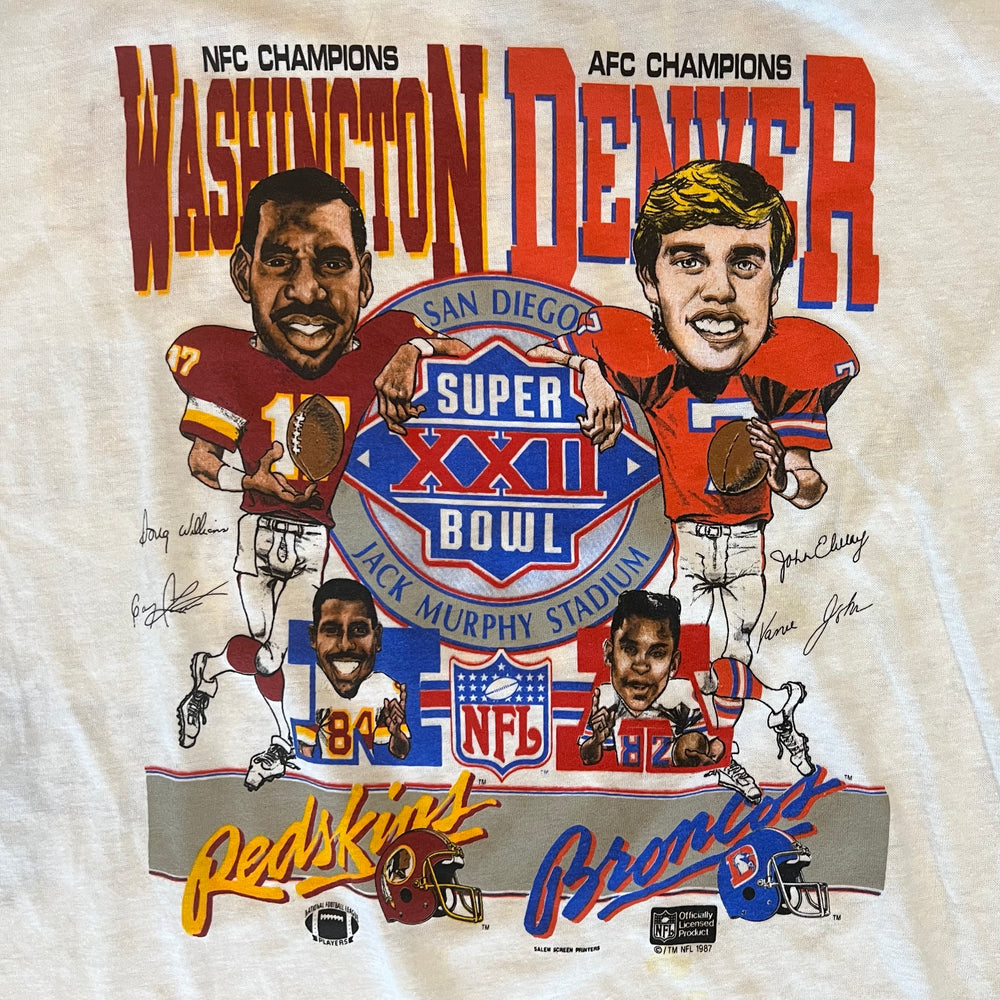 
                  
                    Load image into Gallery viewer, Vintage Redskins x Broncos Super Bowl T-Shirt
                  
                
