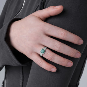 
                  
                    Load image into Gallery viewer, Vitaly &amp;quot;Haze&amp;quot; Ring - &amp;#39;Stainless Steel / Green&amp;#39;
                  
                