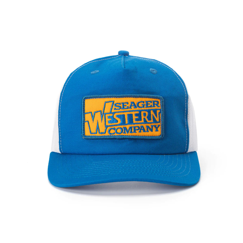 
                  
                    Load image into Gallery viewer, Seager Western Wear Snapback - &amp;#39;Blue/White&amp;#39;
                  
                
