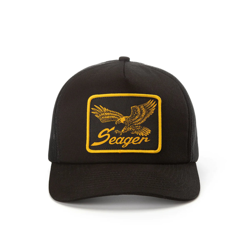 
                  
                    Load image into Gallery viewer, Seager Wingspan Trucker Snapback - &amp;#39;Black&amp;#39;
                  
                