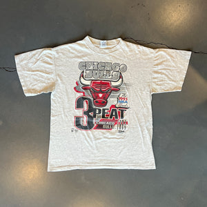 
                  
                    Load image into Gallery viewer, Vintage &amp;#39;93 Chicago Bulls &amp;quot;3-Peat&amp;quot; T-Shirt
                  
                