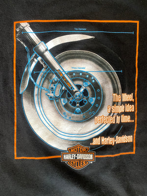 
                  
                    Load image into Gallery viewer, Vintage &amp;#39;Harley Davidson The Wheel&amp;#39; T-Shirt
                  
                