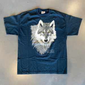 
                  
                    Load image into Gallery viewer, Vintage &amp;#39;Alaska Wolf&amp;#39; T-Shirt
                  
                