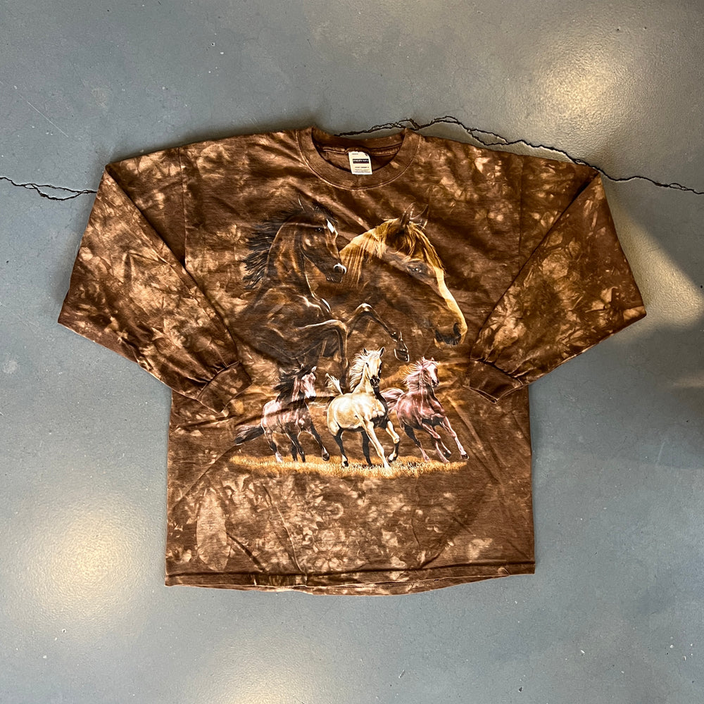 
                  
                    Load image into Gallery viewer, Vintage Tie Dye &amp;quot;Horse Pack&amp;quot; LS Shirt
                  
                