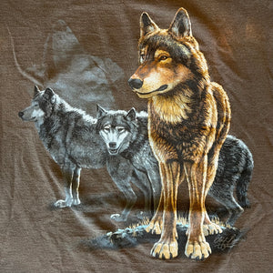 
                  
                    Load image into Gallery viewer, Vintage &amp;#39;3 Wolves Nature&amp;#39; T-Shirt
                  
                
