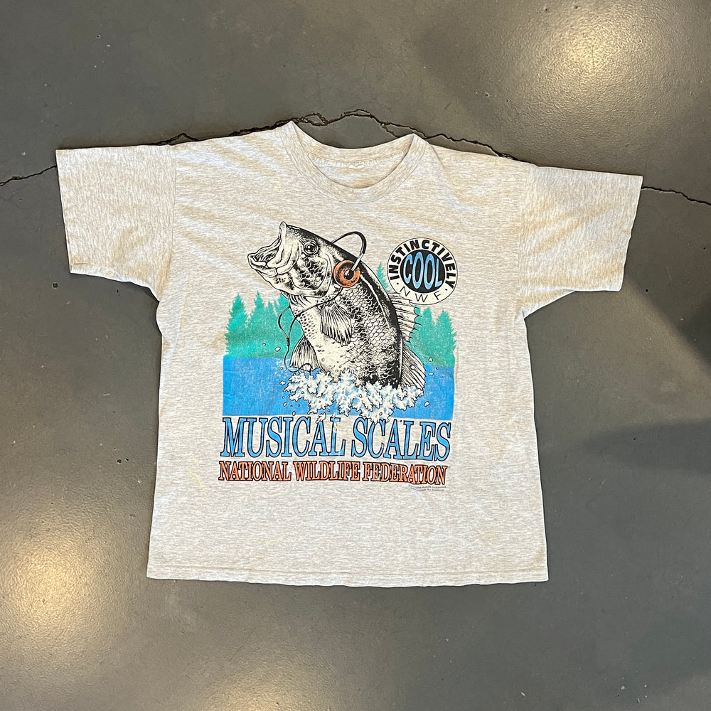 Vintage National Wildlife Federation 'Musical Scales' T-Shirt