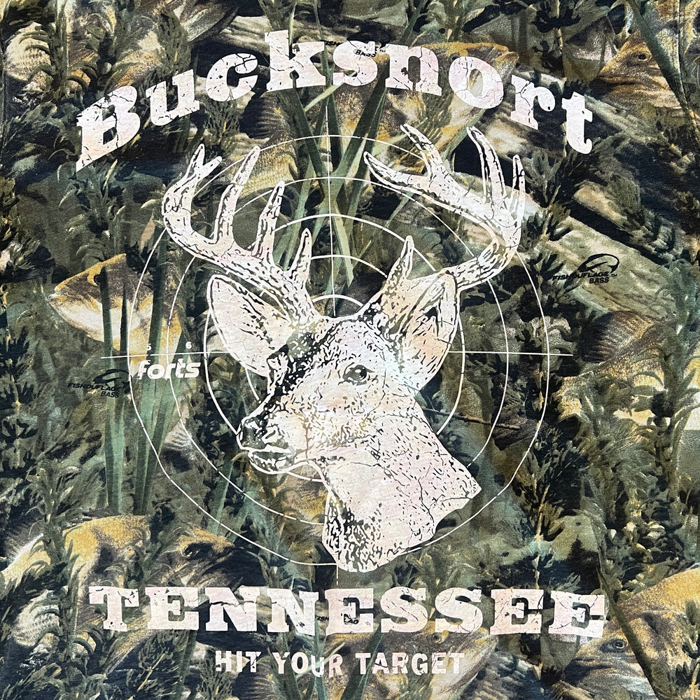 
                  
                    Load image into Gallery viewer, FORTS Vintage &amp;#39;Bucksnort&amp;#39; Camo T-Shirt #25
                  
                