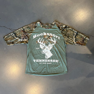 
                  
                    Load image into Gallery viewer, FORTS Vintage &amp;#39;Bucksnort&amp;#39; Camo T-Shirt #18
                  
                