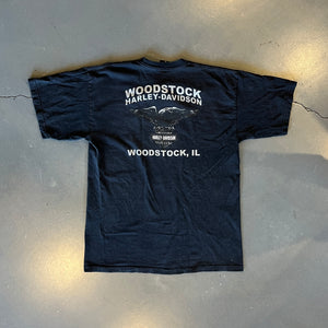 
                  
                    Load image into Gallery viewer, Vintage Harley Davidson &amp;quot;Blue Eagle Lightning&amp;quot; T-Shirt
                  
                