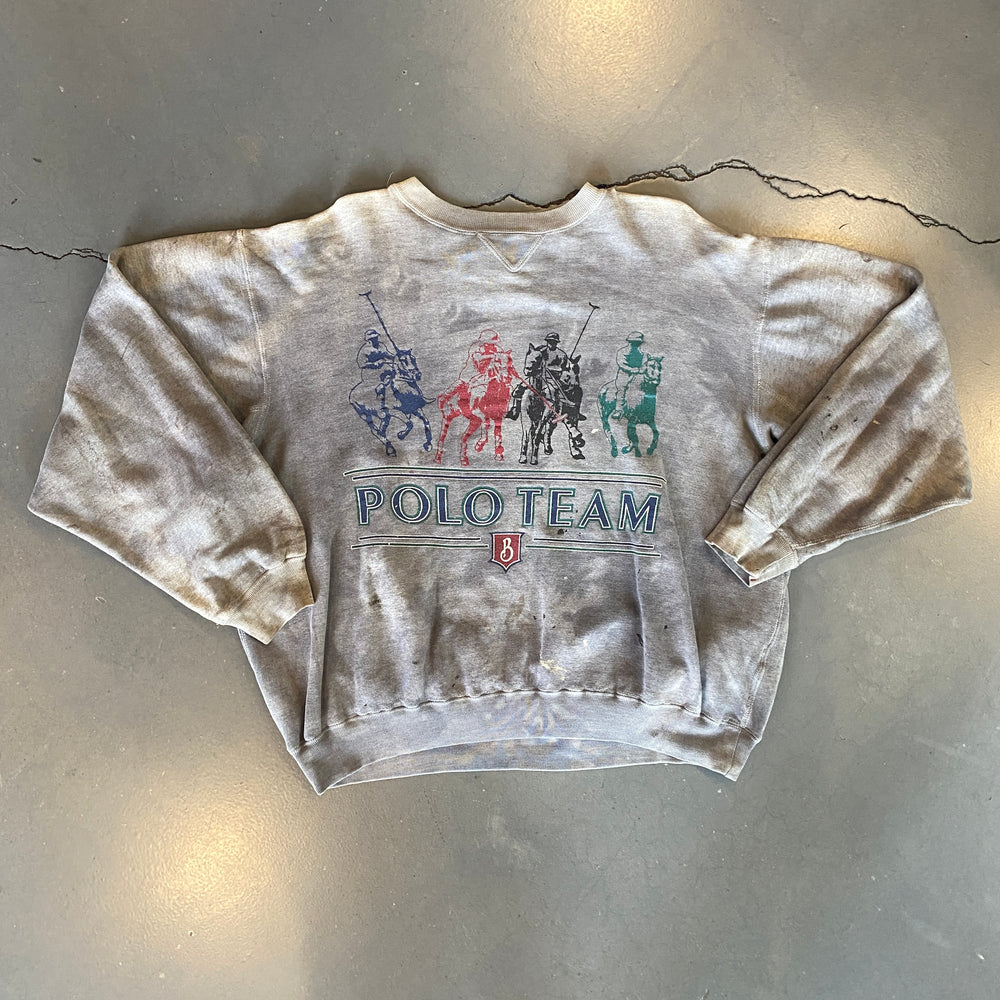 
                  
                    Load image into Gallery viewer, Vintage Thrashed US Polo Team Crewneck Sweatshirt
                  
                