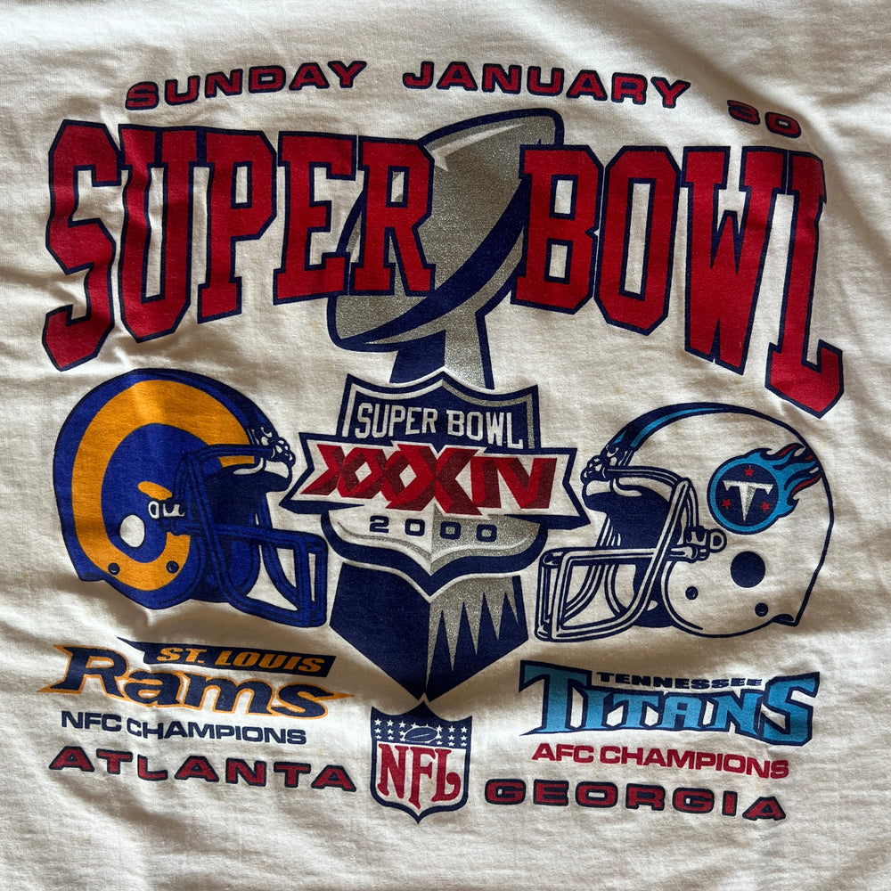 
                  
                    Load image into Gallery viewer, Vintage &amp;#39;00 Super Bowl XXXIV &amp;quot;Titans vs Rams&amp;quot; T-Shirt
                  
                