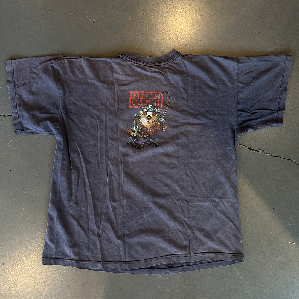 
                  
                    Load image into Gallery viewer, Vintage Taz &amp;quot;Gone Fishing&amp;quot; T-Shirt
                  
                