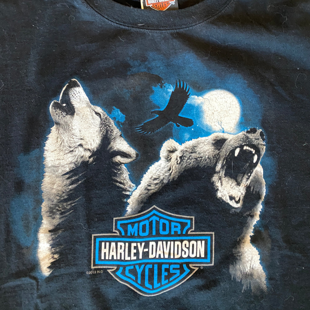 
                  
                    Load image into Gallery viewer, Vintage Harley Davidson Bear and Wolf T-Shirt
                  
                