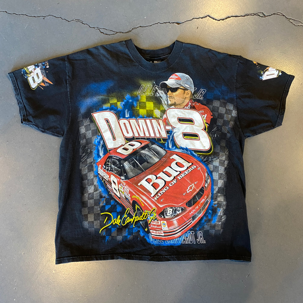 Vintage Dale Jr. Budweiser NASCAR AOP T-Shirt