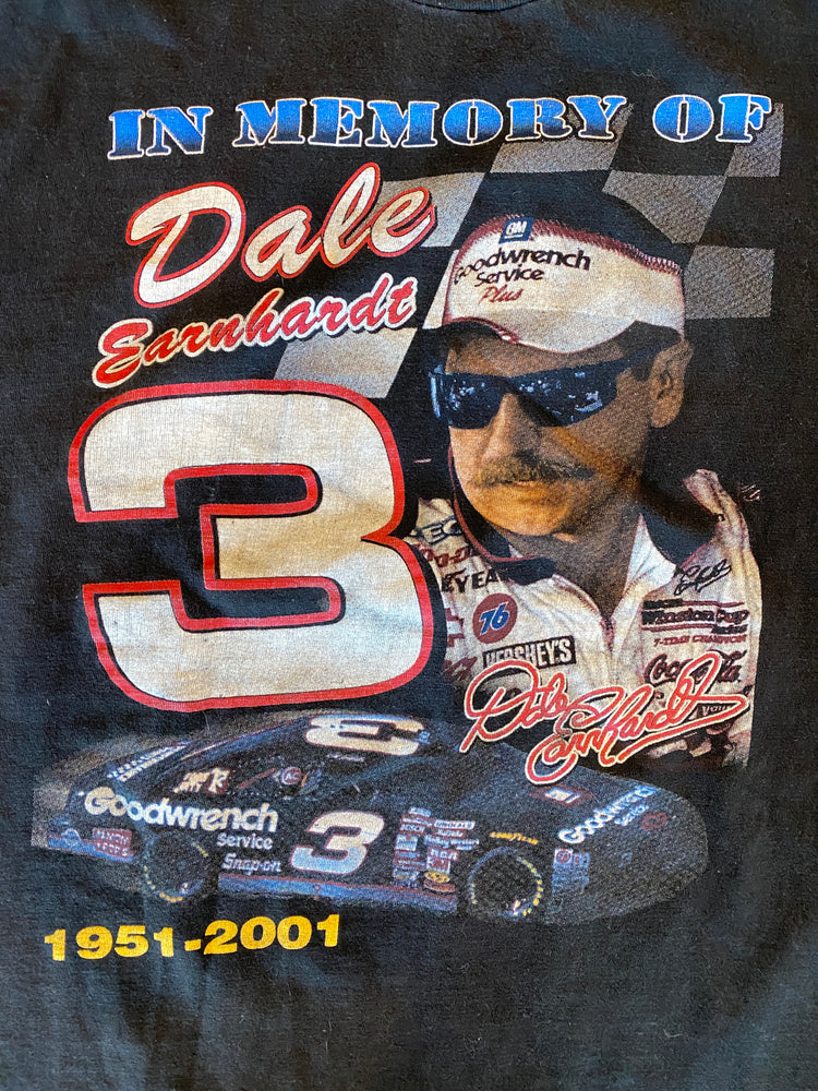
                  
                    Load image into Gallery viewer, Vintage Dale Earnhardt NASCAR &amp;quot;In Memory Of&amp;quot; T-Shirt
                  
                