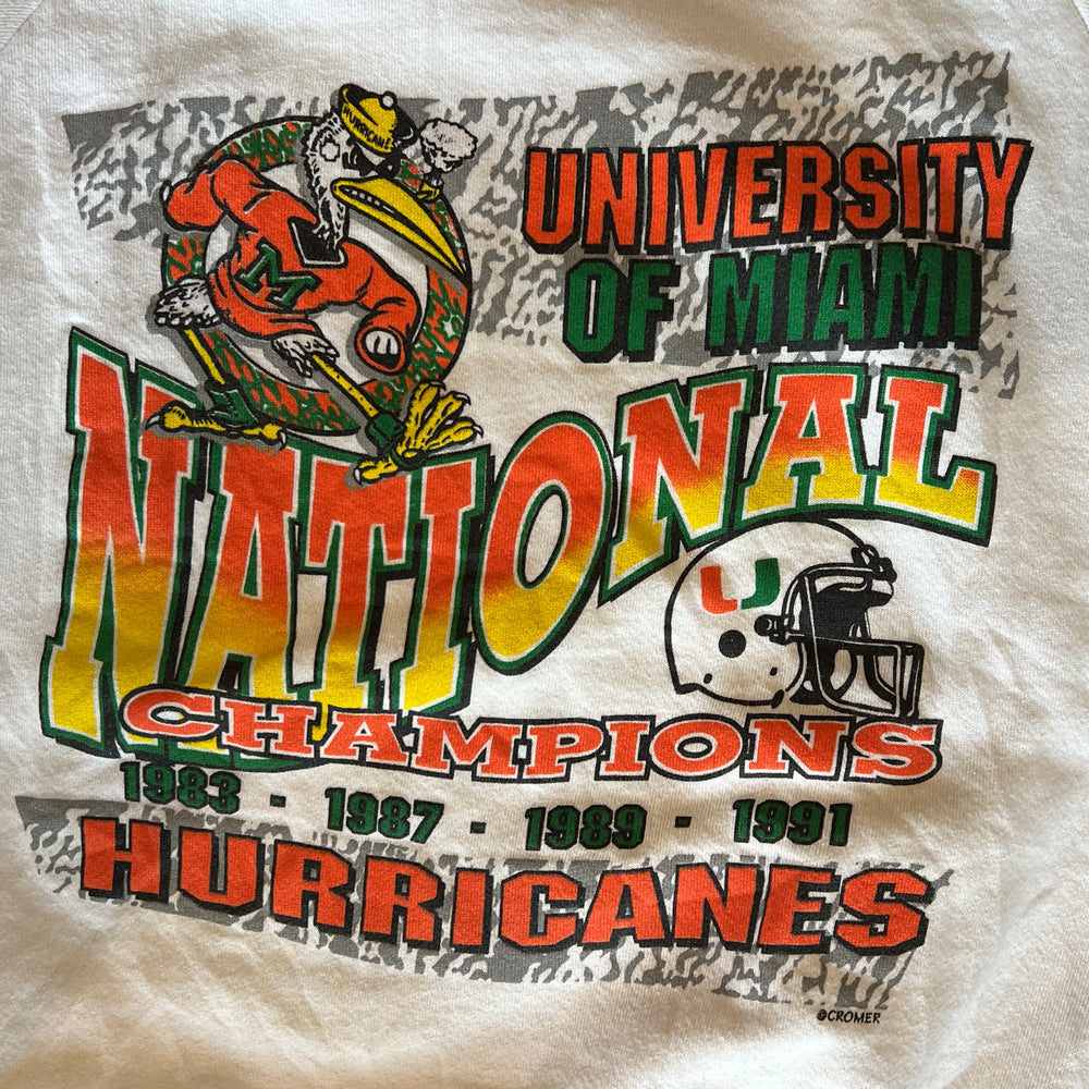 
                  
                    Load image into Gallery viewer, Vintage &amp;#39;91 University of Miami &amp;quot;National Champions&amp;quot; Crew
                  
                