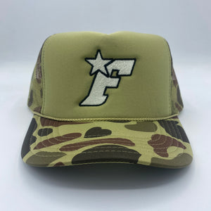 
                  
                    Load image into Gallery viewer, FORTS &amp;#39;Allstar&amp;#39; Snap Back Cap - &amp;#39;Camo / Green&amp;#39;
                  
                