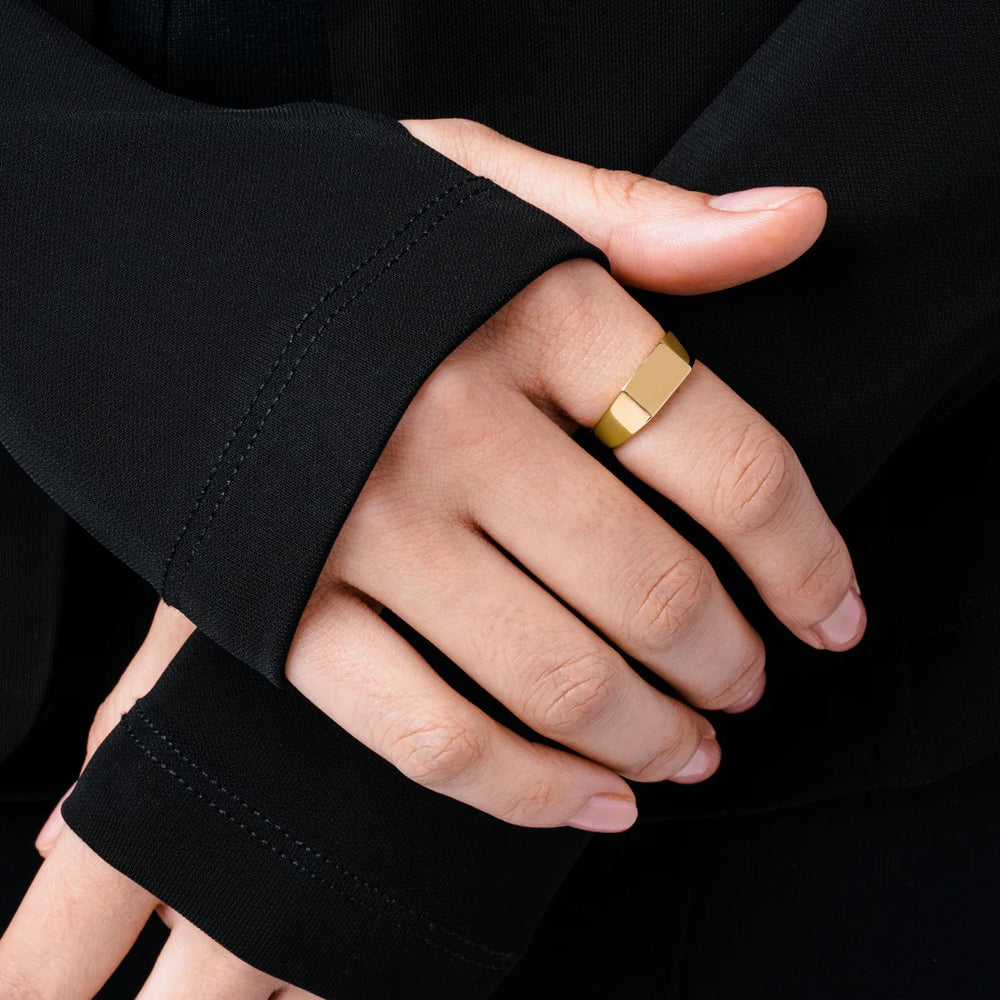 
                  
                    Load image into Gallery viewer, Vitaly &amp;#39;Limit&amp;#39; Stainless Steel Ring - &amp;#39;Gold&amp;#39;
                  
                