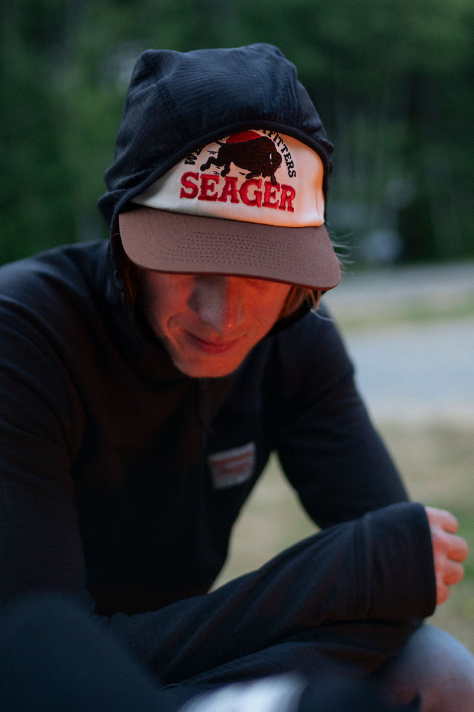 
                  
                    Load image into Gallery viewer, SEAGER &amp;#39;Ride for the Brand&amp;#39; Snapback - &amp;#39;Cream / Brown&amp;#39;
                  
                