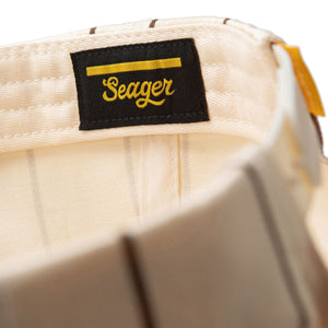 
                  
                    Load image into Gallery viewer, SEAGER &amp;#39;Brand Logo&amp;#39; Pinstripe Snapback - &amp;#39;Brown&amp;#39;
                  
                
