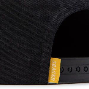 
                  
                    Load image into Gallery viewer, SEAGER Wilson Snapback - &amp;#39;Black/Gold&amp;#39;
                  
                