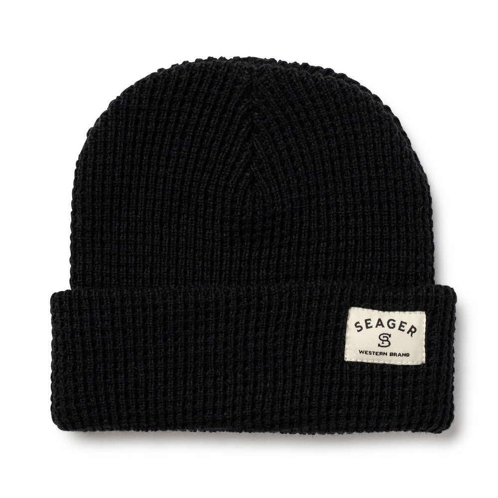 SEAGER 'Service' Waffle Knit Beanie 2.0 - 'Black'
