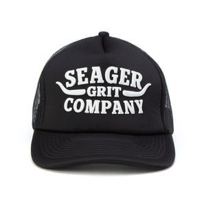 
                  
                    Load image into Gallery viewer, SEAGER &amp;#39;Longhorn&amp;#39; Trucker Snapback - &amp;#39;Black&amp;#39;
                  
                