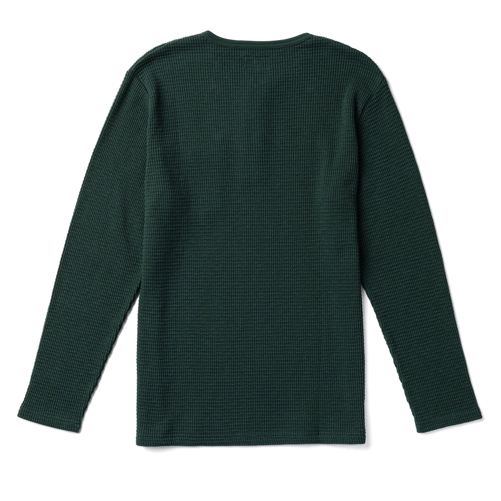 
                  
                    Load image into Gallery viewer, SEAGER &amp;#39;Sawpit Henley&amp;#39; LS Thermal - &amp;#39;Dark Green&amp;#39;
                  
                