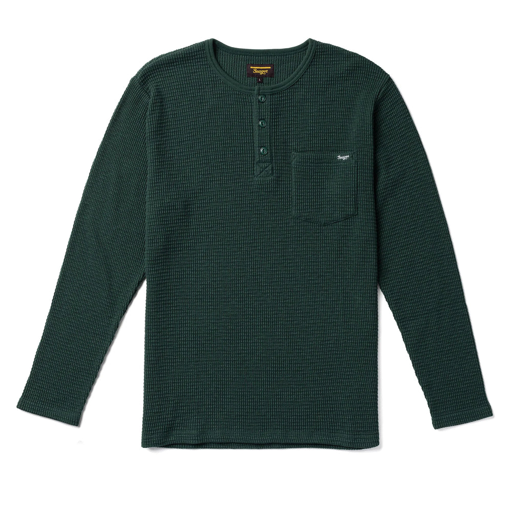 SEAGER 'Sawpit Henley' LS Thermal - 'Dark Green'