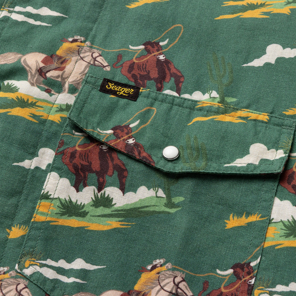 
                  
                    Load image into Gallery viewer, SEAGER &amp;#39;B.S.&amp;#39; Whippersnapper S/S Shirt - &amp;#39;Green&amp;#39;
                  
                